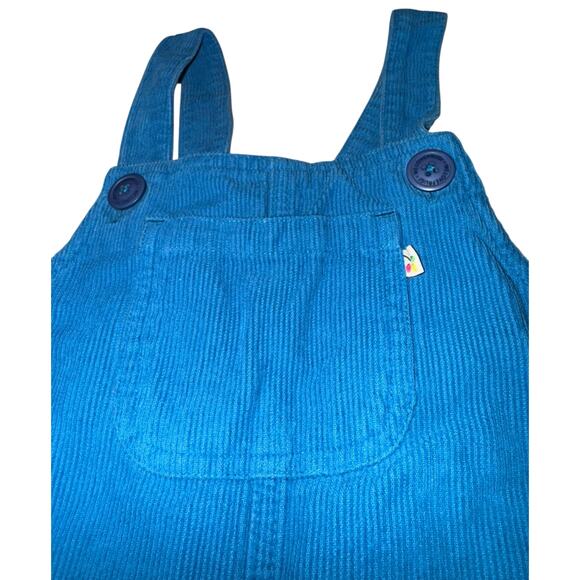 Frugi Rainbow Birds Overall Jumper Dress 5/6 Corduroy Organic Cotton Applique - Picture 4 of 8